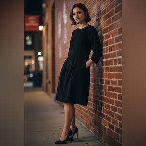 Zara Knit Midi Corduroy Dress